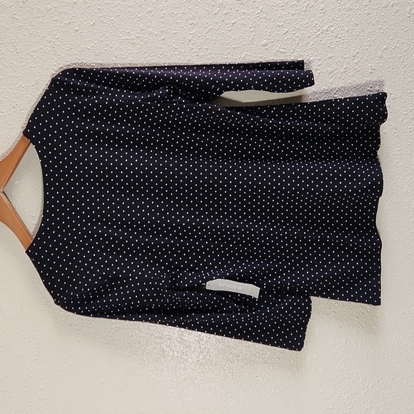 CHICOS Black Polka Dot Top - Picture 5 of 5